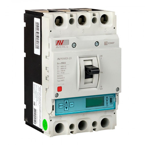 Автоматический выключатель AV POWER-2/3 250А 100kA ETU6.0 EKF AVERES mccb-23-250H-6.0-av