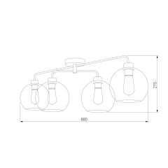 Потолочная люстра TK Lighting 4460 Grant