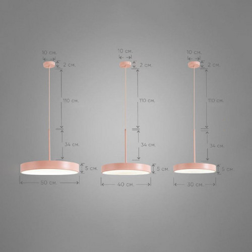 Подвесной светодиодный светильник Imperium Loft Turna One D50 Pink 183495-26