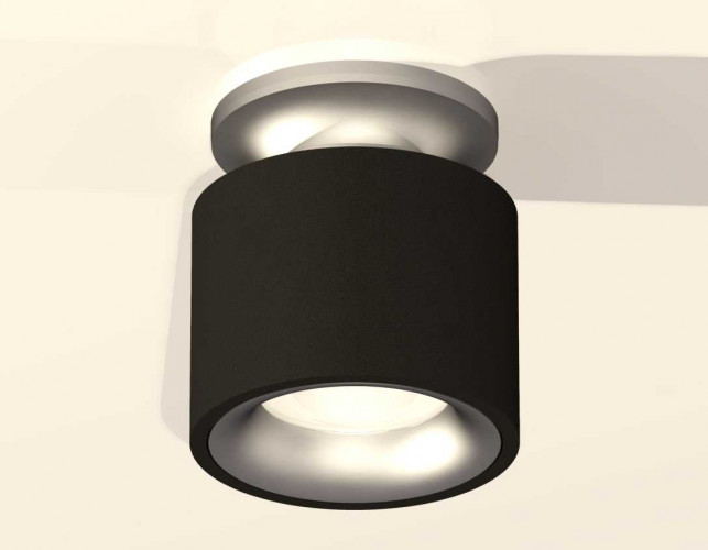 Комплект накладного светильника Ambrella light Techno Spot XS7511101 SBK/MCH черный песок/хром матовый (N7928, C7511, N7013)