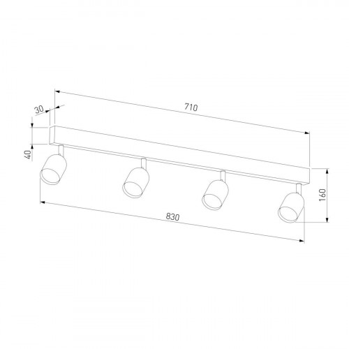 Спот TK Lighting 1021 Top Black Gold