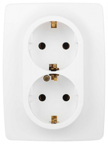 Розетка ЭРА Серия 12 12-2106-01М 2X2P+E Schuko 16А-250В белый матовый Б0065721