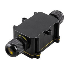 Коробка распределительная LD522 водонепроницаемая на 2 выхода, 450V, 125x55x36, черный 49115