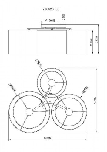 Потолочная люстра Moderli Room V10623-3C