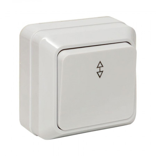 Рим Выключатель проходной 1-клавишный 10А белый EKF ENV10-025-10