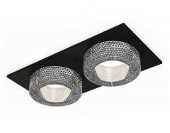 Комплект встраиваемого светильника Ambrella light Techno Spot XC7636020 SBK/CL черный песок/прозрачный (C7636, N7191)