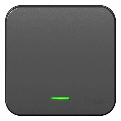 Выключатель одноклавишный Systeme Electric Blanca 10A 250V с подсветкой антрацит BLNVA101116