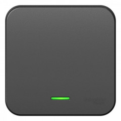 Выключатель одноклавишный Systeme Electric Blanca 10A 250V с подсветкой антрацит BLNVA101116