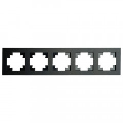 Рамка 5-постовая Stekker Катрин черный матовый GFR00-7005-05М 49604