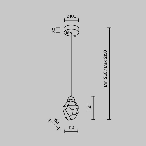 Подвесной светодиодный светильник Modelux ML.88971.1 CH