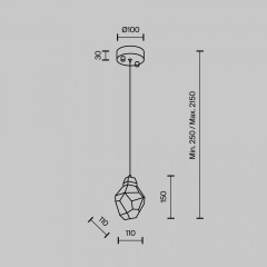 Подвесной светодиодный светильник Modelux ML.88971.1 CH