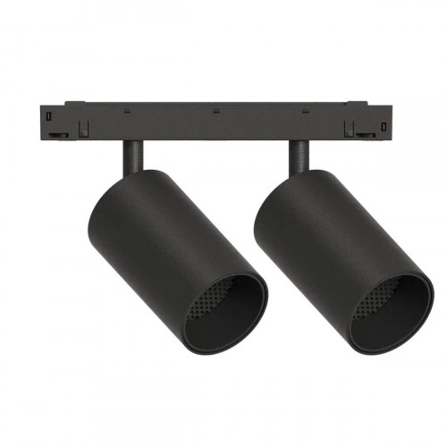 GRAFFIT Трековый светильник TWIN-SPOT LED 48В 2x10Вт 4000К CRI90 50° NO-DIM угольно-черный