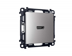 Комплект механизма розетки HDMI 2.0 AMBRELLA VOLT ALFA Сталь матовый 40V/500mA 2.0GHz 5-18Gbit/s QUANT (AP5140, VM222) MA514010