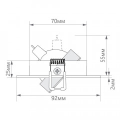 Встраиваемый светодиодный светильник Feron DL2811 32644