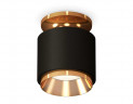 Комплект накладного светильника Ambrella light Techno Spot XS7511120 SBK/PYG черный песок/золото желтое полированное (N7929, C7511, N7034)
