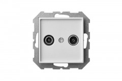 ТВ-розетка оконечная TV/R Liregus Epsilon белый 28-026