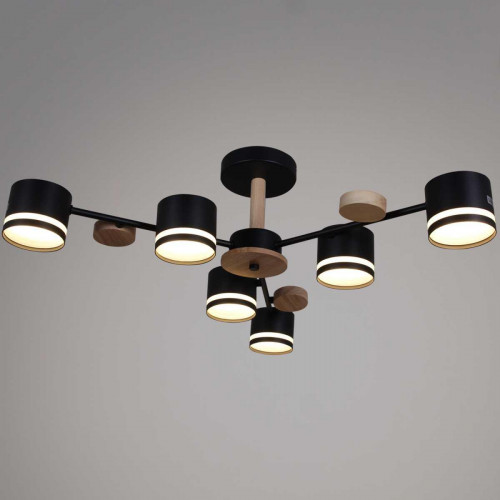 Люстра Reluce 68730-0.3-06 GX53 BK+WOOD