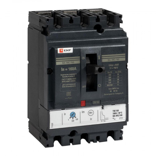 Выключатель автоматический ВА-99C (Compact NS) 160/25А 3P 36кА EKF PROxima mccb99C-160-25