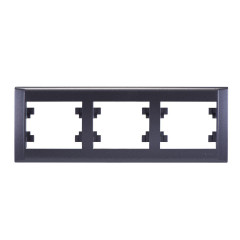 Рамка Makel 3-м Defne горизонт. дым. металлик 42050703