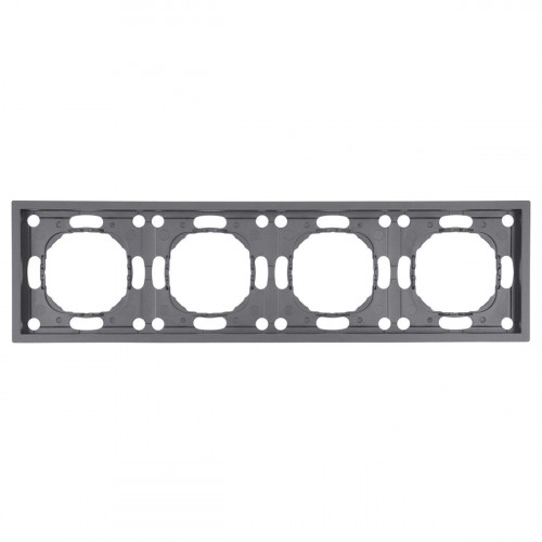 Рамка STEKKER, PFR00-5004-10 4-местная, серия Эмили, платиново-серый, soft touch 49965