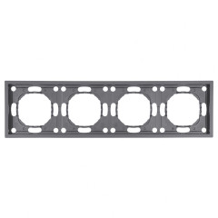 Рамка STEKKER, PFR00-5004-10  4-местная, серия Эмили, платиново-серый, soft touch 49965