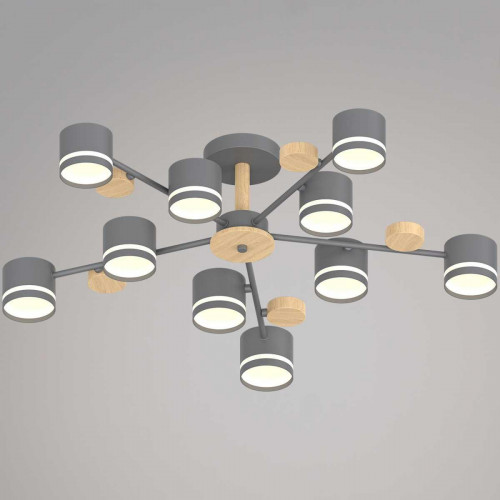 Люстра Reluce 68730-0.3-10 GX53 GREY+WOOD