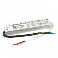 Блок питания для светодиодной ленты Feron LB007 12V 30W IP67 2,5A 48053
