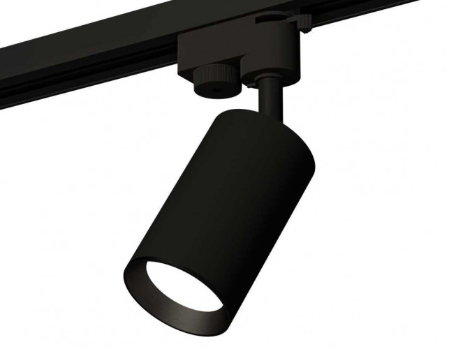 Комплект трекового однофазного светильника Ambrella light SBK/PBK черный песок/черный полированный XT6323003 (A2521, C6323, N6103)