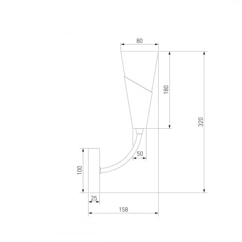 Бра Eurosvet Rhyton 60167/1 никель