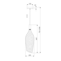Подвесной светодиодный светильник Eurosvet Ruche 90352/1 хром
