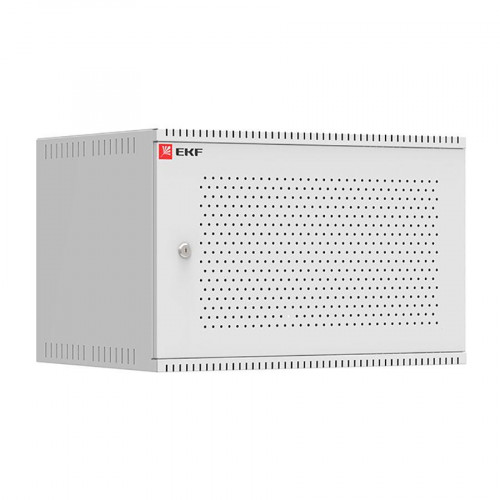 Шкаф телекоммуникационный настенный 6U (600х450) дверь перфорированная, Astra серия EKF PROxima ITB6P450