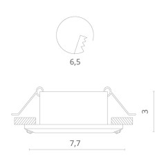 Встраиваемый светильник Divinare Gianetta 1405/03 PL-1