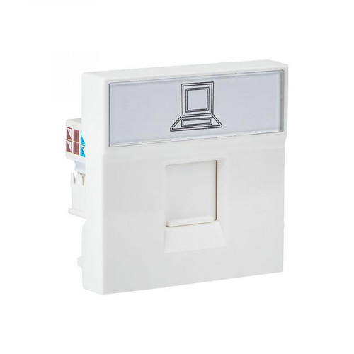 Розетка RJ45 кат. 5e, 2 модуля EKF E2MK015E-135-10