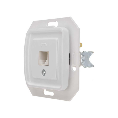 DEA Розетка Телефон RJ11 с/у мех. Бел KRANZ KR-78-0222