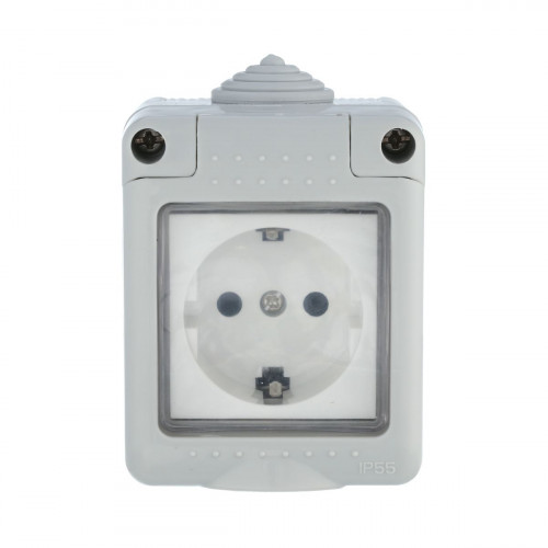 Коробка для открытого монтажа LK Studio LK45 с панелью серый 855003-1