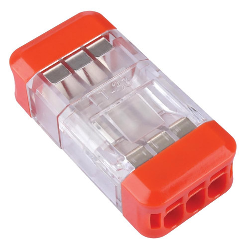 Клемма разъемная монтажная 3-проводная Stekker для подключения фазных одножильных проводников, LD700-413 39879