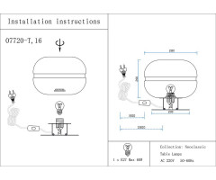 Настольная лампа Kink Light Лаваль 07720-T,02(16)