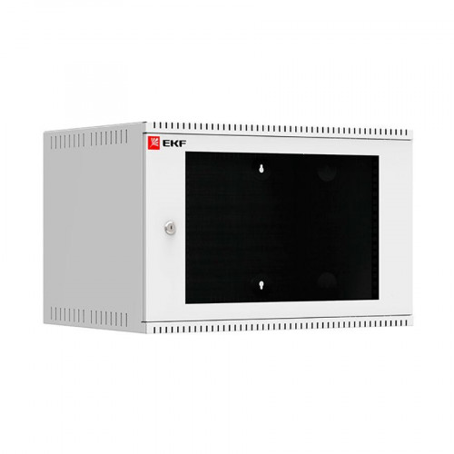 Шкаф телекоммуникационный настенный 6U (600х450) дверь стекло, Astra серия EKF PROxima ITB6G450