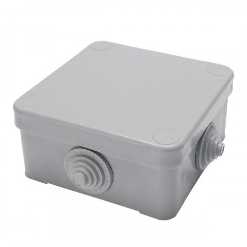 Коробка разветвительная Stekker EBX10-34-44 250/380В, 75*75*44мм, 10А, 4 ввода, IP53, светло-серая (КЭМ 3-10-4 (П)) 39251
