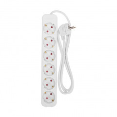 Удлинитель STANDARD 6 гнезд, 1,5м, 3х1,0мм², с/з, белый REXANT 13-4043