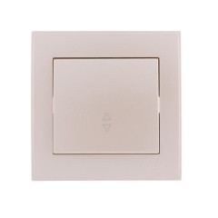 Выключатель проходной Lezard Rain белый жемчуг 703-3030-105