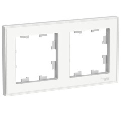 Рамка 2-постовая Systeme Electric AtlasDesign Art белая ATN200102