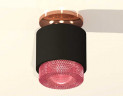 Комплект накладного светильника Ambrella light Techno Spot XS7511142 SBK/PPG/PI черный песок/золото розовое полированное/розовый (N7930,C7511,N7193)