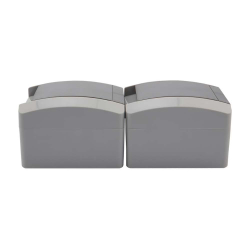 Блок вертикальный 2 розетки (керамика) INDUSTRIAL IP54 с заземлением, о/у, серый KRANZ KR-78-0616