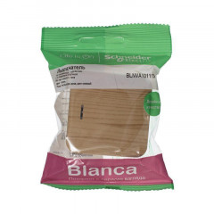 Выключатель одноклавишный Systeme Electric Blanca 10A 250V с подсветкой ясень BLNVA101115