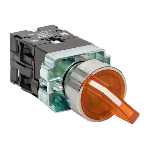 Переключатель BD33 3P c желтой подстветкой 230В NO EKF PROxima xb2-bk33-y-230