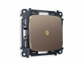 Комплект механизма 1-кл проходного выключателя AMBRELLA VOLT с подсветкой 3200K OMEGA Темная бронза матовый QUANT (OP6320, VM105, G22Y) MO632030
