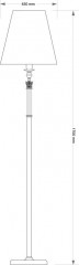 Напольный светильник KUTEK MERANO ABAŻUR MER-LS-1(P/A)