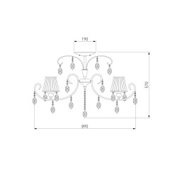 Подвесная люстра Eurosvet 10021/6 хром/прозрачный хрусталь Strotskis