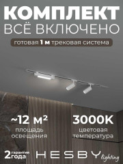 Встраиваемая однофазная трековая система Hesby Lighting Skylite №5 со светильниками HSBL_kompl_S005_VI1W3K